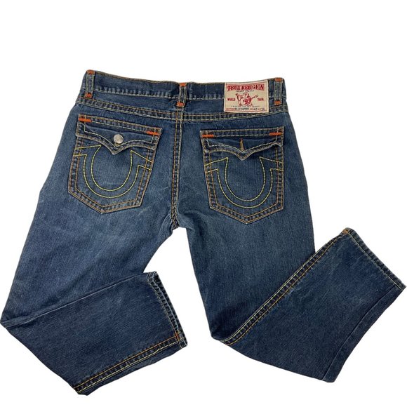 TRUE RELIGION Billy Super T Y2K Retro  jeans size 42 100% cotton - Picture 1 of 11